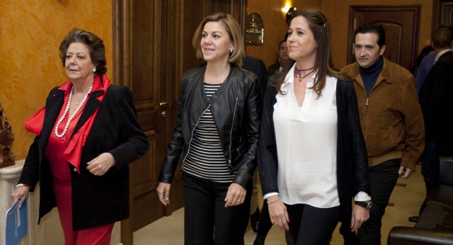 María Dolores de Cospedal con Rita Barberá y la alcaldesa de Ciudad Real, Rosa Romero