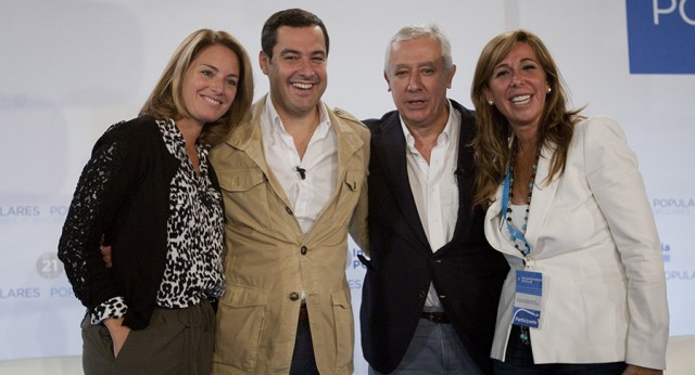 Arantza Quiroga, Juan Manuel Moreno, Javier Arenas y Alicia Sánchez-Camacho