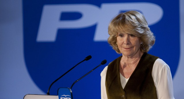 La presidenta del Partido Popular de Madrid, Esperanza Aguirre
