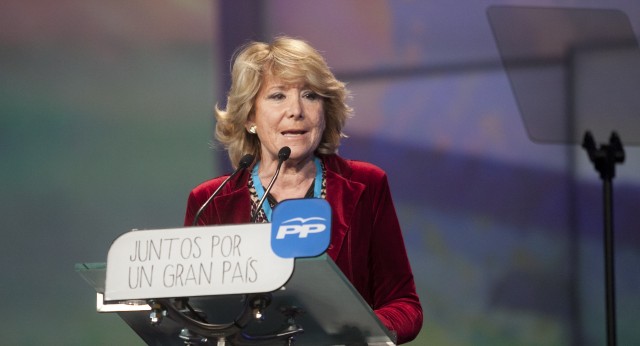 Esperanza Aguirre durante su intervención en la Convención Nacional