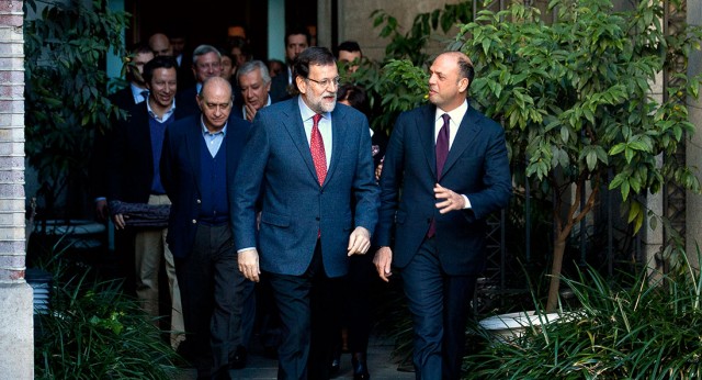 Mariano Rajoy con el ministro italiano del Interior, Angelino Alfano, en las Jornadas "Seguridad y Libertad"