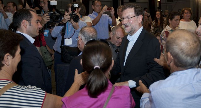 Mariano Rajoy a su llegada al acto