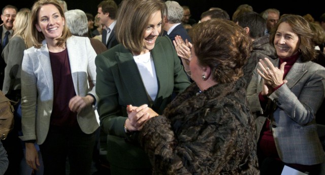 Pilar Elías, Arantza Quiroga y Cospedal en el homenaje a las víctimas del terrorismo