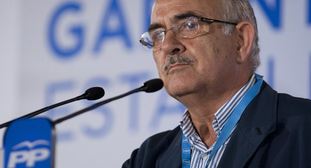 Alberto Garre, Presidente de la Región de Murcia, durante su intervención