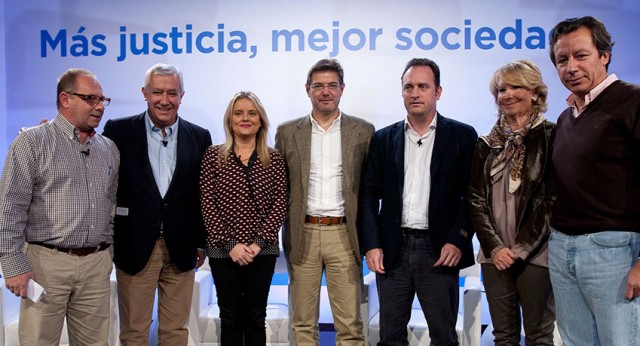 Antonio del Castillo, Carlos Floriano, Rafael Catalá, javier Arenas, Esperanza Aquirre, Maria del Mar Blanco, Daniel Portero en el Foro Más Justicia, Mejor Sociedad