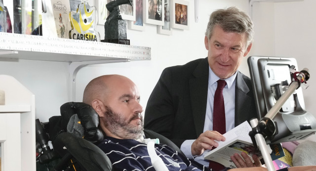 Alberto Núñez Feijóo visita a Jordi Sabaté
