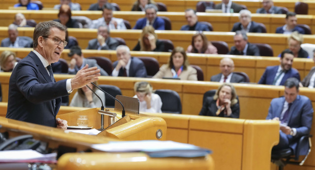 Alberto Núñez Feijóo en el Pleno del Senado