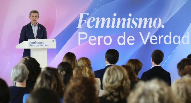 Alberto Núñez Feijóo en un acto en Palma de Mallorca