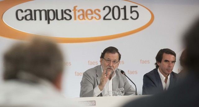Mariano Rajoy durante su intervención en la clausura del Campus FAES 2015