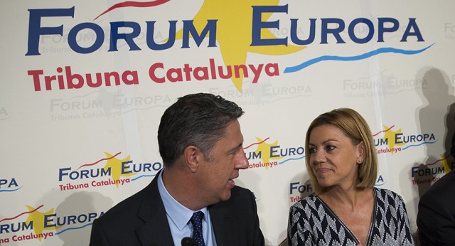 Xavier García Albiol y María Dolores de Cospedal en el Fórum Europa