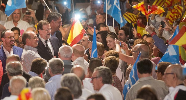 Mariano Rajoy y Xavi García Albiol en el acto de Reus