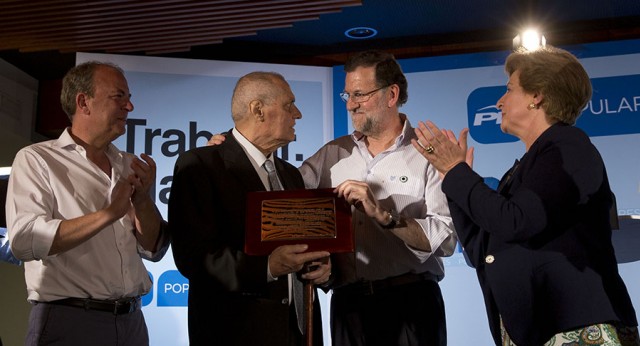 Mariano Rajoy en el acto de Don Benito