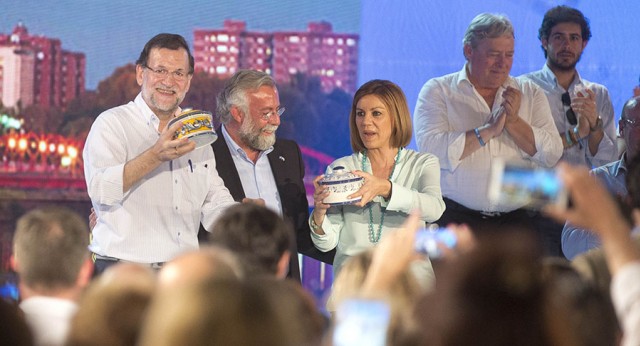 Mariano Rajoy y María Dolores de Cospedal en Talavera de la Reina