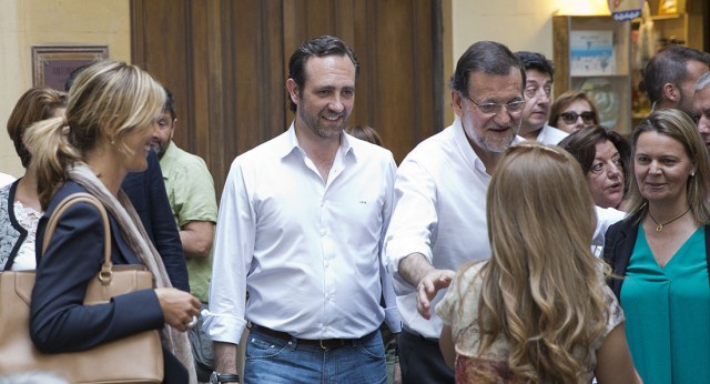 María Salom junto a Mariano Rajoy y José Ramón Bauzá