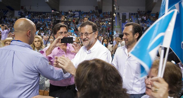 Mariano Rajoy junto a José Ramón Bauzá en Son Moix