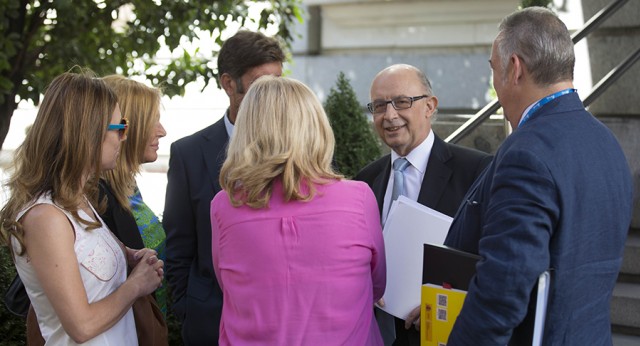 Cristóbal Montoro a su llegada