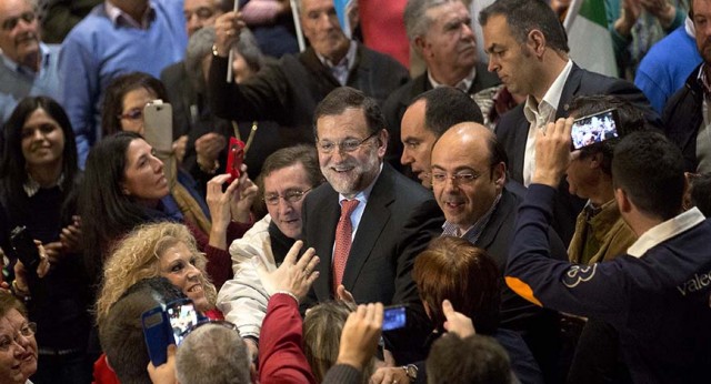 Mariano Rajoy a su llegada al acto de Granada