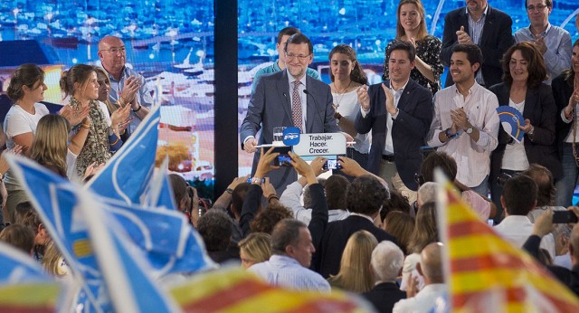 Mariano Rajoy interviene en el acto de Barcelona