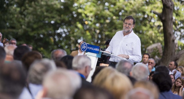 Mariano Rajoy durante su intervención en Soutomaior