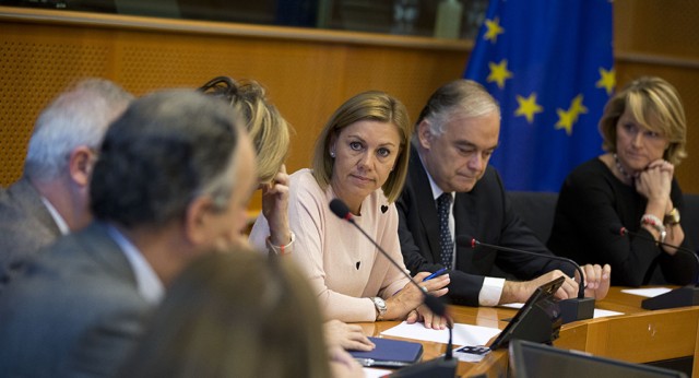 María Dolores de Cospedal se reúne con el Grupo Popular en el Parlamento Europeo