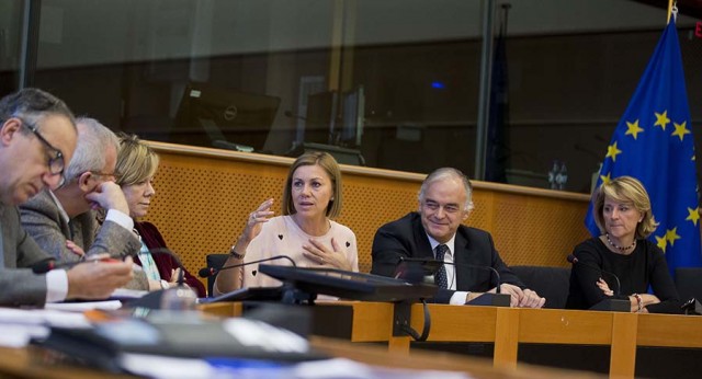 María Dolores de Cospedal se reúne con el Grupo Popular en el Parlamento Europeo