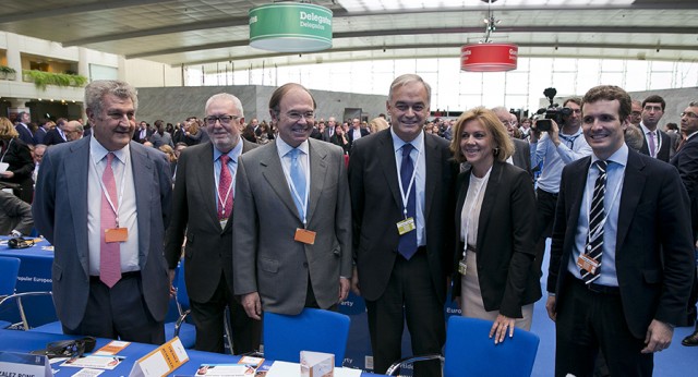 Jesús Posada, Pío García Escudero, Esteban González Pons, María Dolores de Cospedal y Pablo Casado