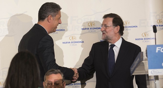 Mariano Rajoy con Xavier Garcia Albiol en el Forum Europa