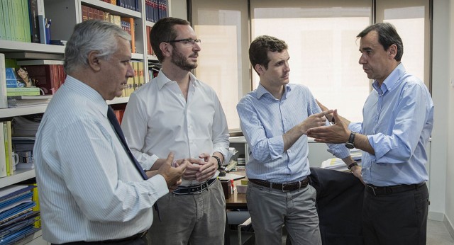 Javier Maroto, Pablo Casado y Fernando Martínez Maíllo