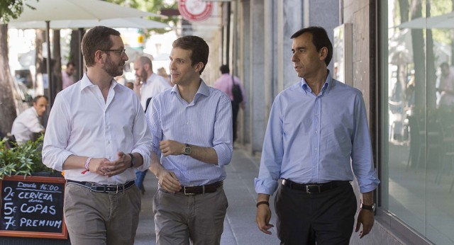 Javier Maroto, Pablo Casado y Fernando Martínez Maíllo