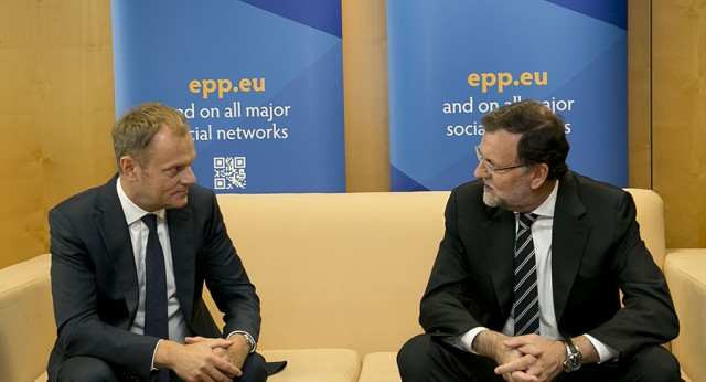 Mariano Rajoy con Daniel Tusk 