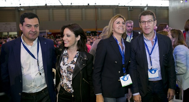 Juanma Moreno, Andrea Levy, María Dolores de Cospedal y Alberto Núñez Feijóo