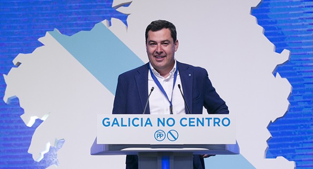 Juanma Moreno durante su intervención en la clausura