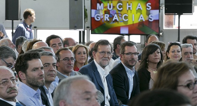 Mariano Rajoy, Borja Sémper, Alfonso Alonso y Javier Maroto durante el Foro