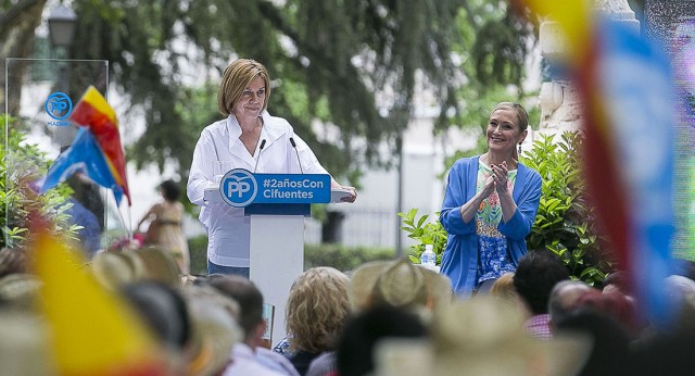 Mª Dolores Cospedal clausura el acto de balance de dos años de gobierno de Cifuentes en Madrid