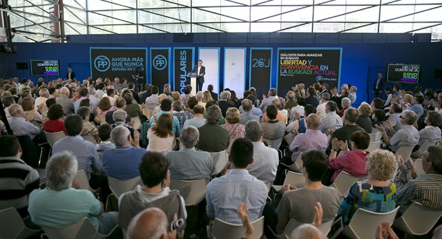 Mariano Rajoy durante su intervención en el Foro #DiálogosEuskadi