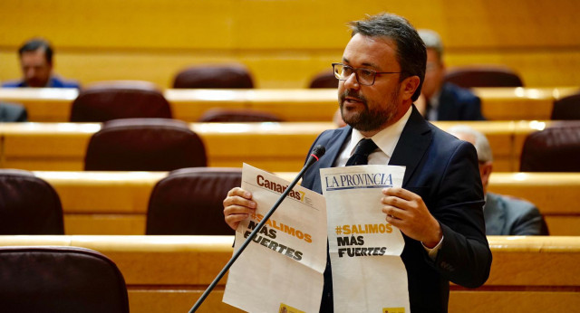 El senador, Asier Antona, en Sesión de Control