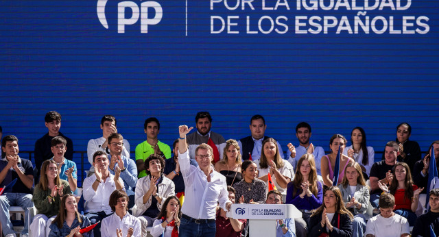 Alberto Núñez Feijóo en el acto en defensa de la igualdad de todos los españoles