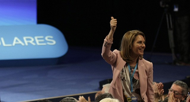 Mariano rajoy en su discurso de clausura de la Convención Nacional del PP con Arantza Quiroga