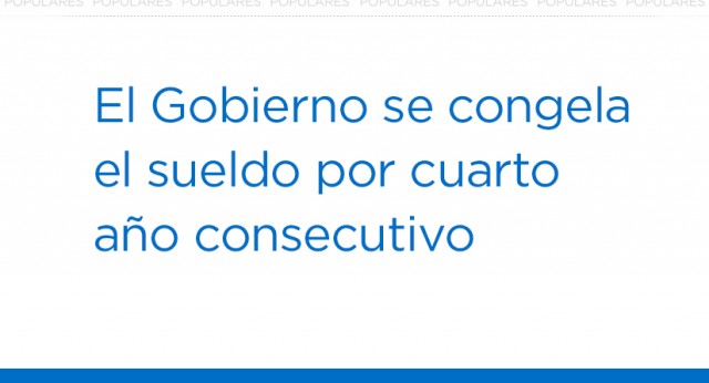 El Gobierno se congela el sueldo 