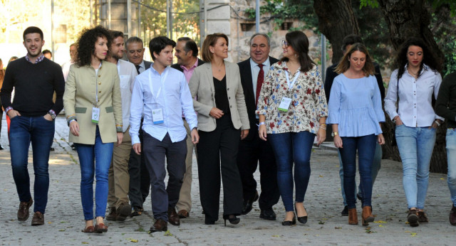 Maria Dolores de Cospedal y Diego Gago en el Congreso de Nuevas Generaciones de Castilla La Mancha