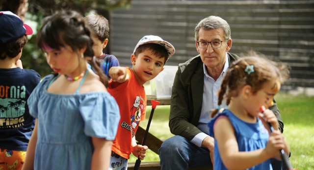 Visita de Alberto Núñez Feijóo a los campamentos de Verano de Torrejón de Ardoz