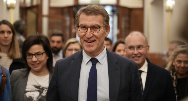 Alberto Núñez Feijóo en el Pleno del Congreso de los Diputados