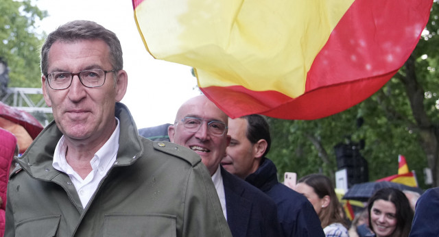 Alberto Núñez Feijóo durante el acto celebrado en Valladolid