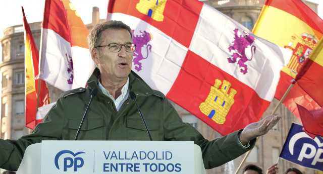 Alberto Núñez Feijóo durante el acto celebrado en Valladolid