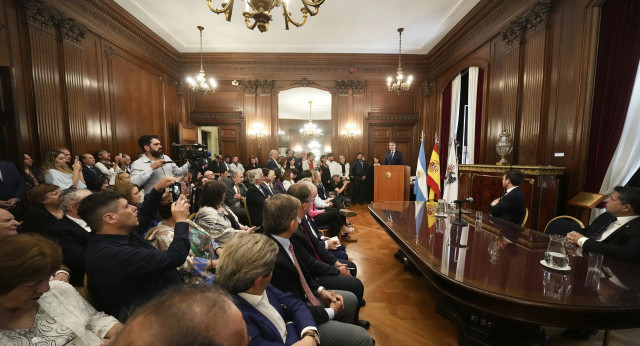 Albert Núñez Feijóo interviene en el acto de entrega de la distinción de visitante Ilustre de la Ciudad de Buenos Aires