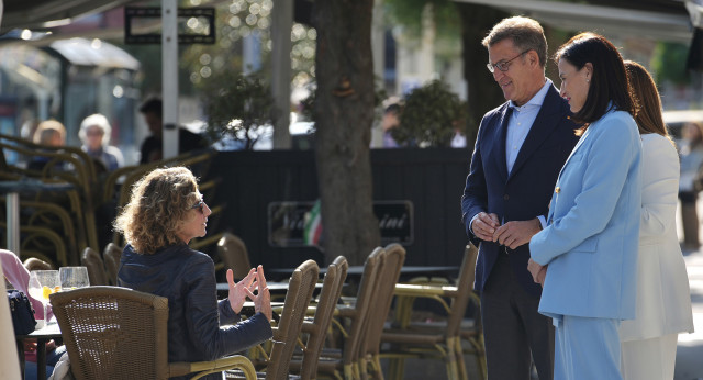 Alberto Núñez Feijóo, Mª José Sáenz de Buruaga y Gema Igual en Santander