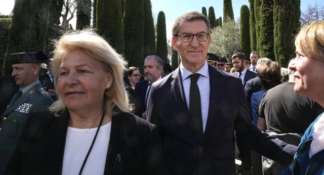 El presidente del Partido Popular, Alberto Núñez Feijóo, en el acto del Día Europeo de las Víctimas del Terrorismo en el Bosque del Recuerdo