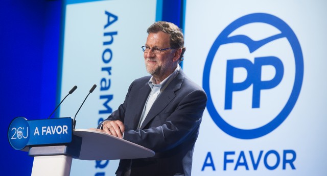 Mariano Rajoy durante su intervención en Pontevedra