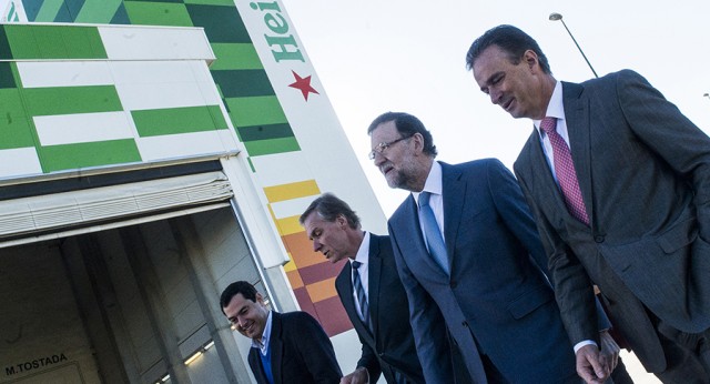 Mariano Rajoy visita la fábrica Heineken