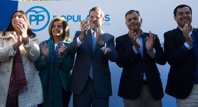 Mariano Rajoy clausura un acto en Tomares (Sevilla)